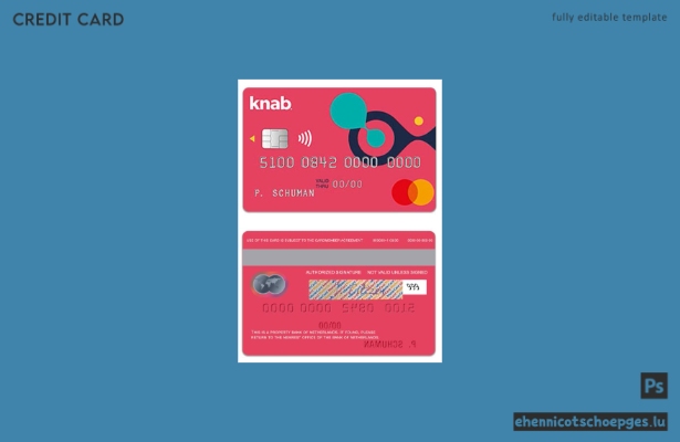 Beispielvorschau der Knab Credit Mastercard der Niederländischen Bank